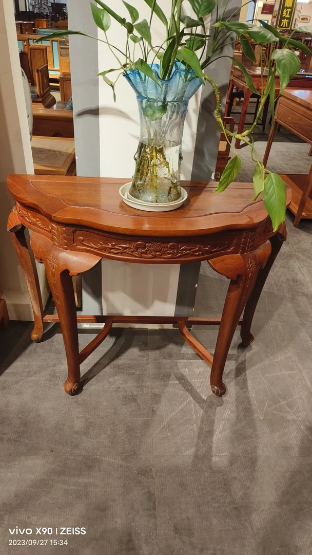 实木成品多用花几