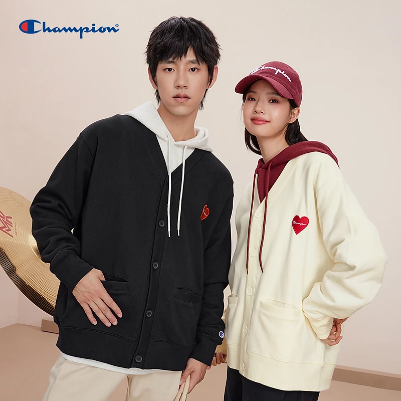 Champion冠军时尚休闲百搭经典情侣爱心徽标卫衣开衫U4CSWSM037-1