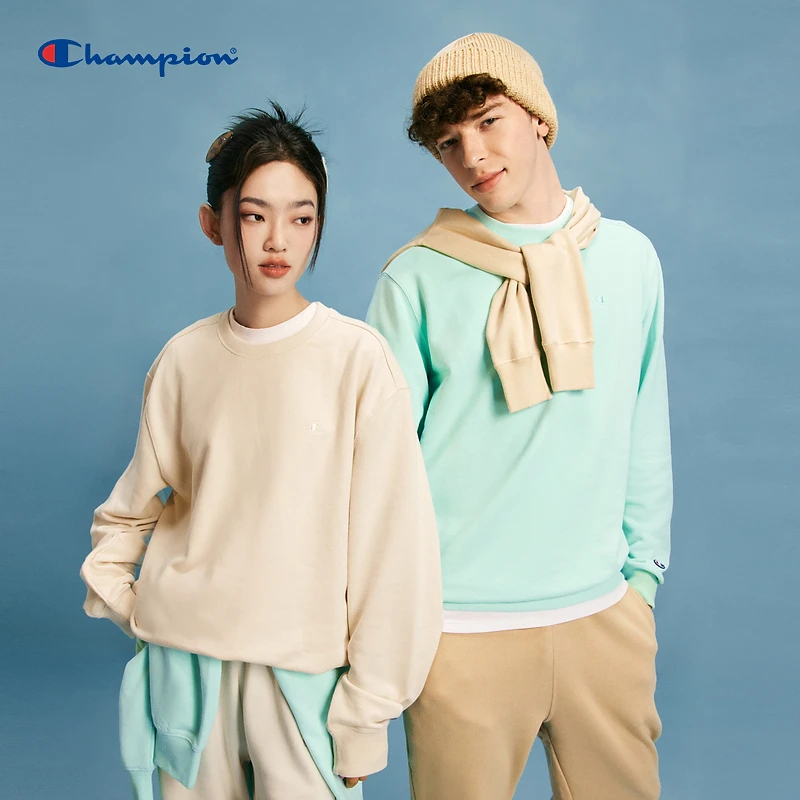 Champion冠军2025春季新款圆领情侣卫衣休闲潮牌上衣女U4ASWEM24