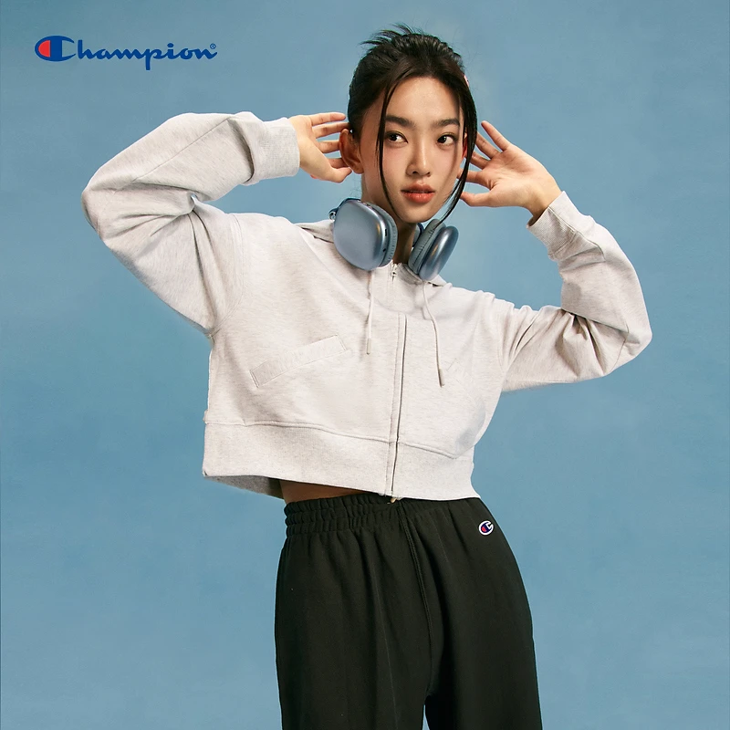 【琥珀流光】Champion春秋女休闲拉链开衫连帽运动卫衣U4AOTUW19