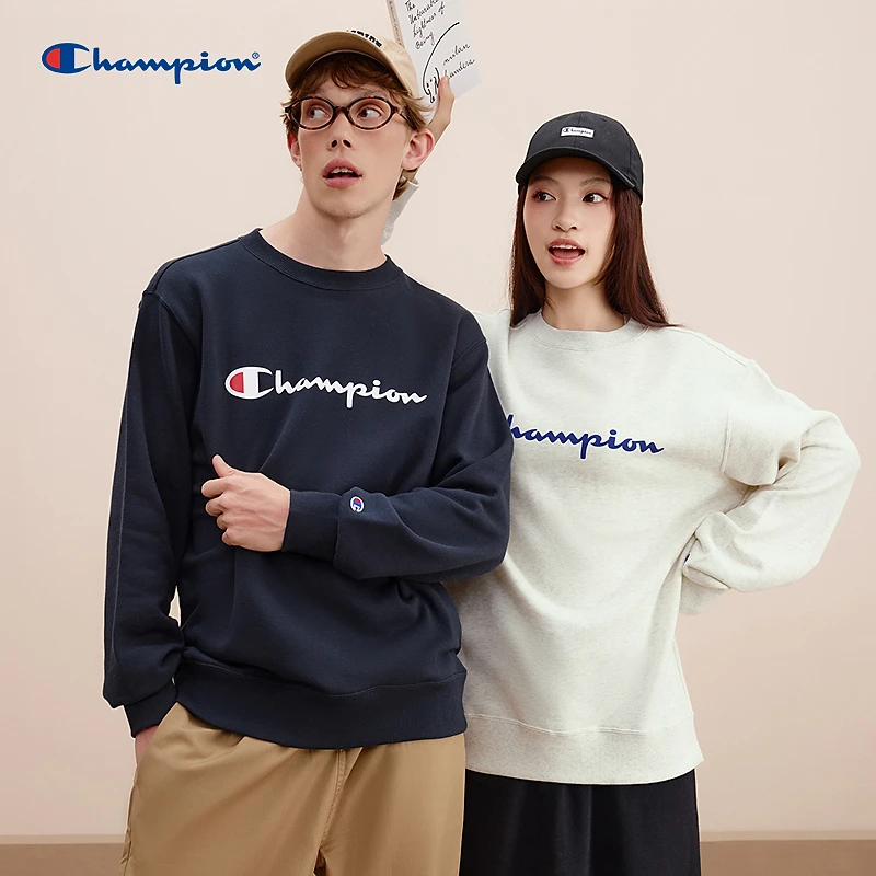 Champion冠军秋季男女上衣时尚大草写logo情侣圆领卫衣C3-Q002-2