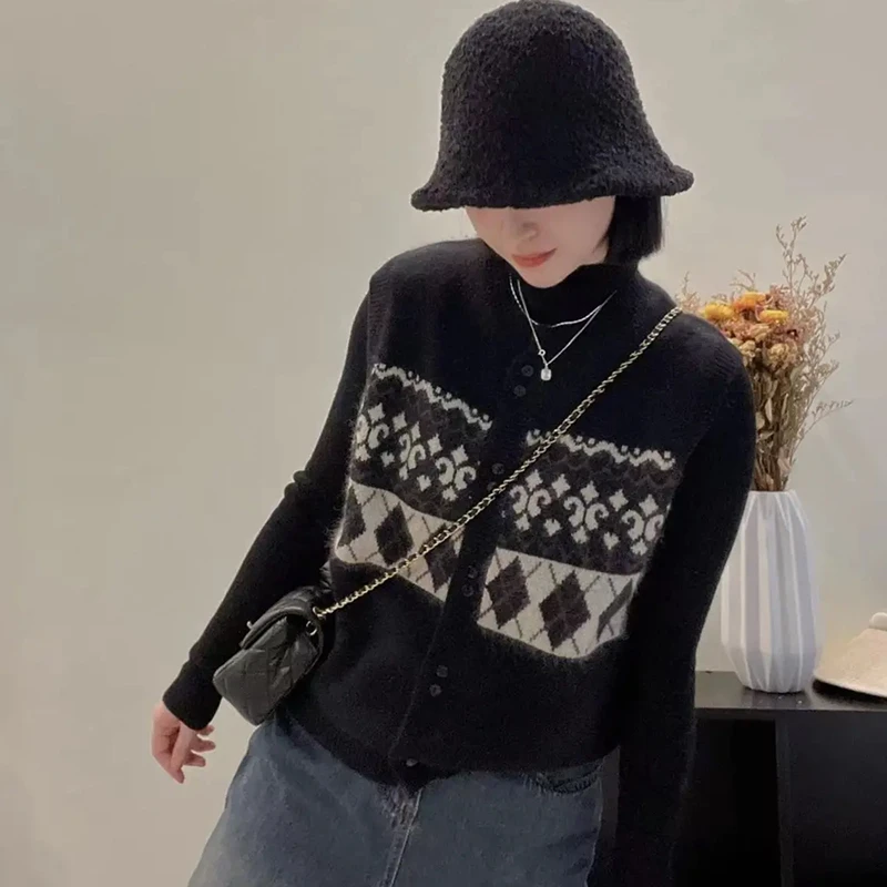 开衫针织马甲背心女2025春秋新款宽松外穿马夹叠穿圆领毛衣坎肩潮