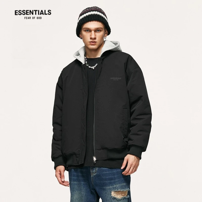 Essentials Fear of God棉服男女休闲连帽保暖秋冬季外套宽松潮流