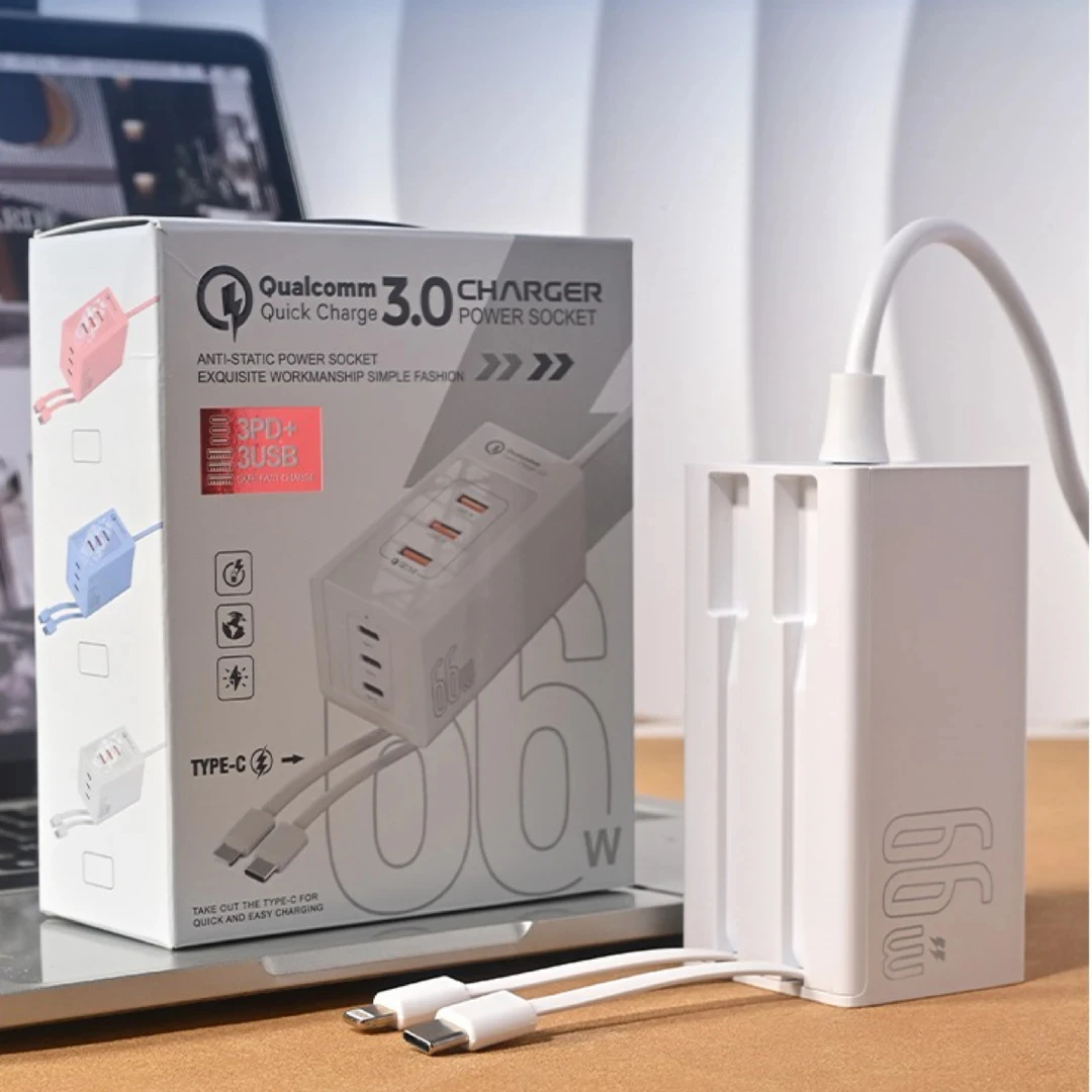 多口usb多功能头PD TypeC手机充电四口多功能头旅行充电插座通用