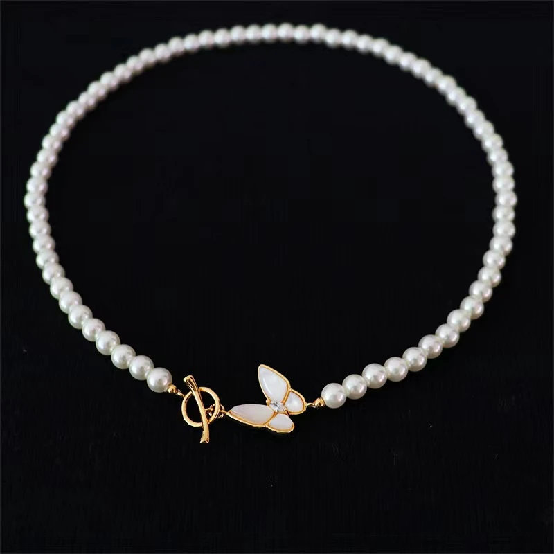 《货号6270》凡 蝴蝶珠珠项链