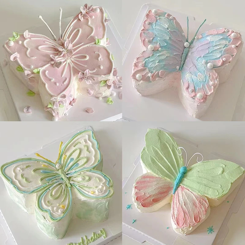 蝴蝶蛋糕生日蛋糕网红女神闺蜜情侣创意定制全国同城免费配送团购