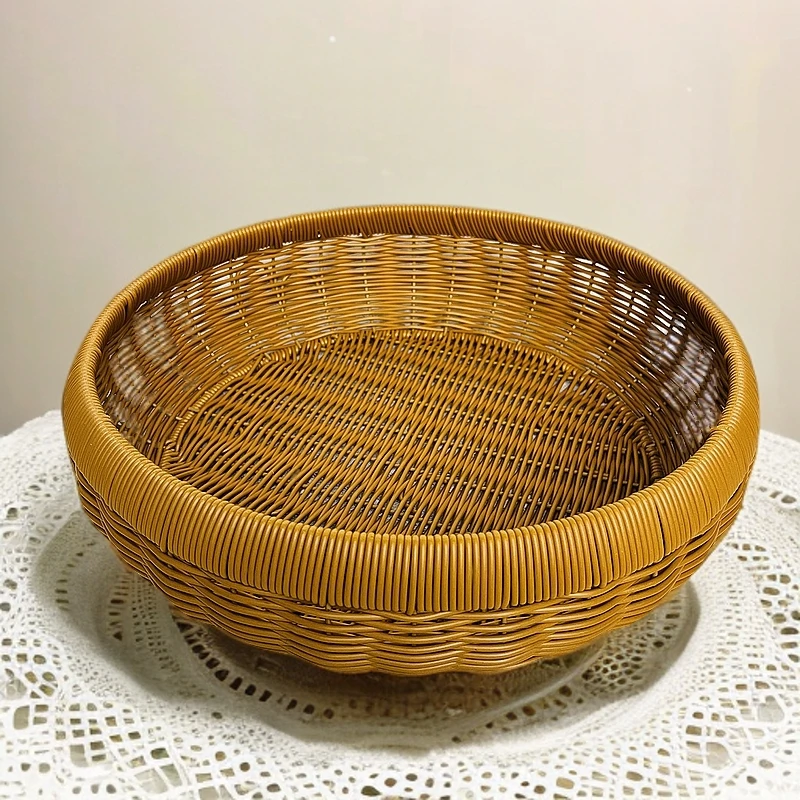 A8家用客厅馒头筐茶桌茶几高档水果盘洗菜盆干果零食盘水果收纳筐