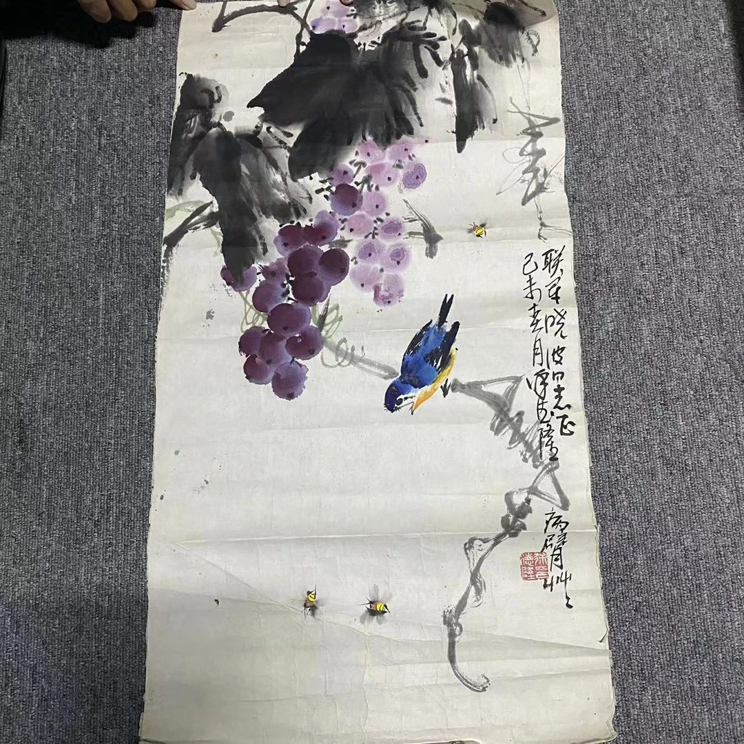 lot64：徐德隆作品 葡萄小鸟