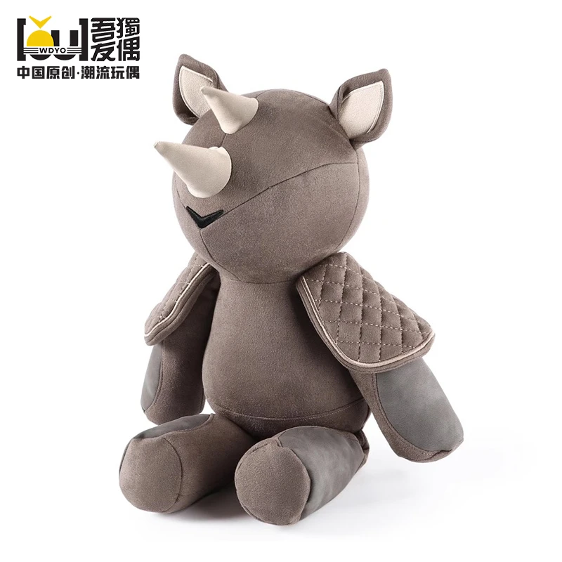 吾独友偶吾独友偶 灵犀武士 犀牛毛绒玩具陪伴公仔创意潮流玩偶
