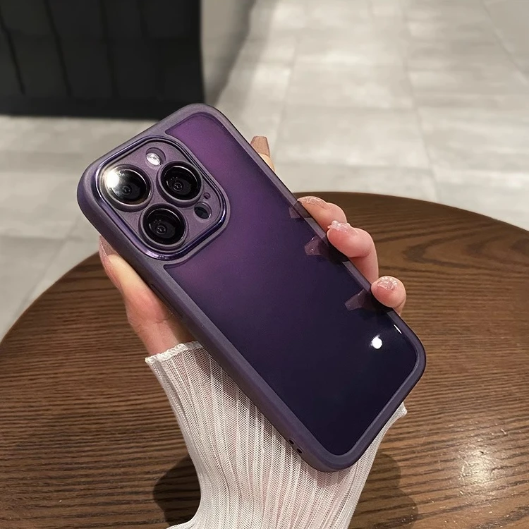 苹果14ProMax手机壳15Plus高清镜头膜13简约12硅胶半透明保护套XR