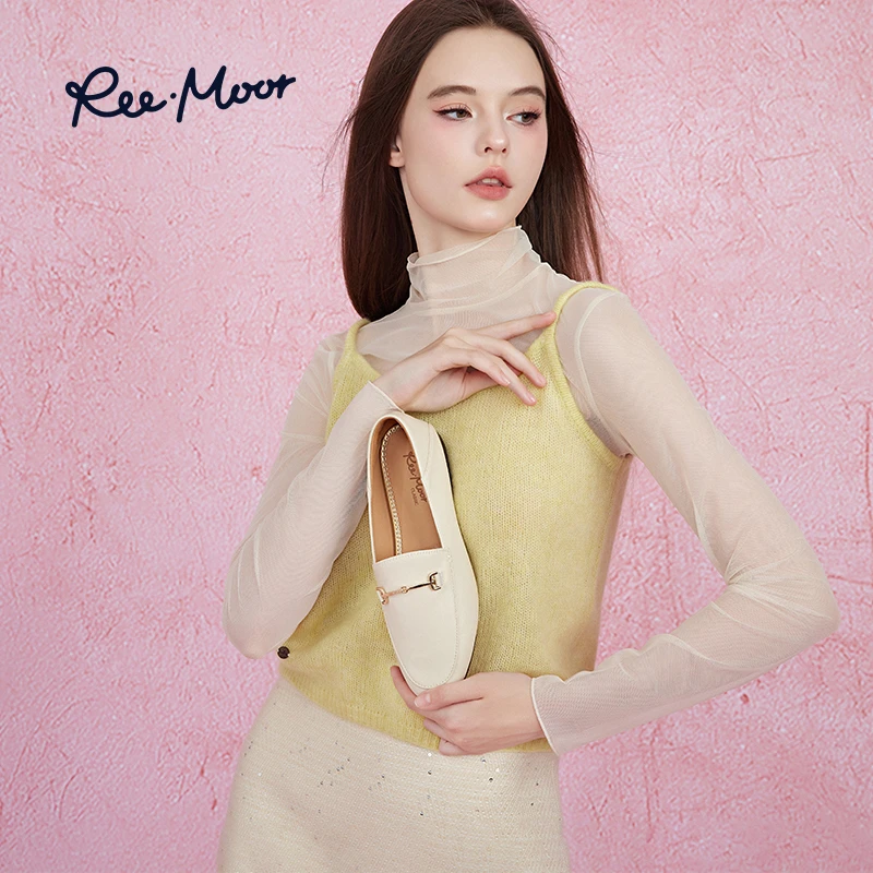 REEMOOR睿慕2025年秋季新款通勤舒适百搭软底气质乐福鞋R38498