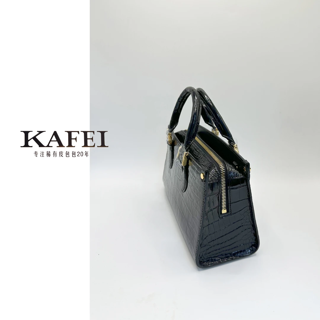 咔菲的包     3557B轻奢时尚百搭女士黑色简约小众真皮潮流经典