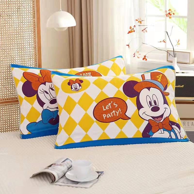 【迪士尼枕巾】50*80情侣派对一对大枕巾八层纯棉纱布A类防滑332