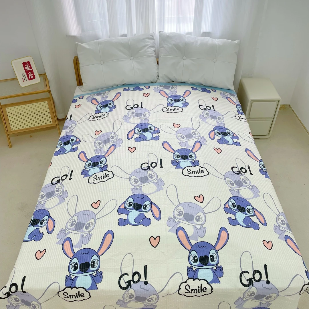 【优选床盖】200*230史迪奇双人四季通用水洗棉印花加密绗缝±5cm