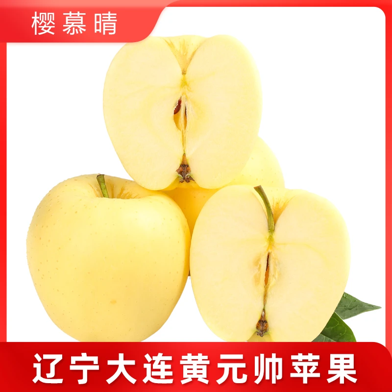 【脆粉两吃】大连黄元帅苹果4.7/8.7斤黄金帅脆甜多汁粉面香甜ls