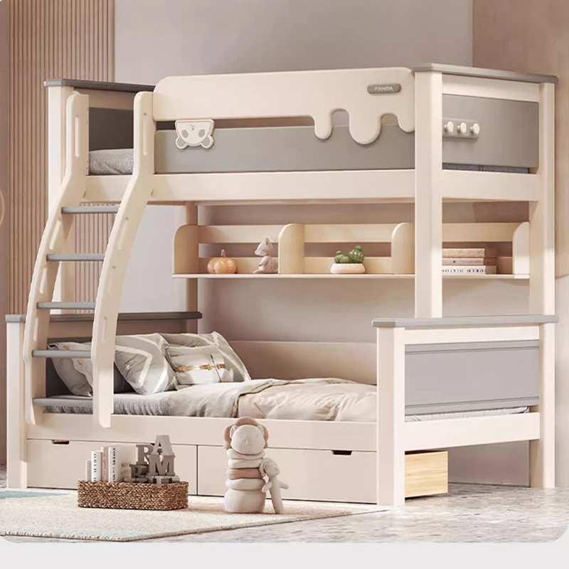 樱桃木儿童床上下铺双层床全实木小户型子母床双人床高低床上下床