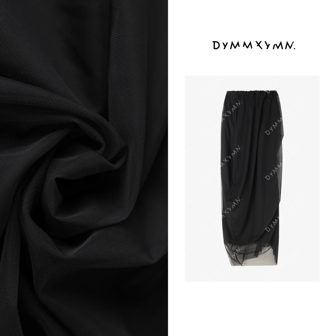 【DYMMXYMM】-夏季设计师气质时尚小众高级感暗黑网纱半裙-WSD1015