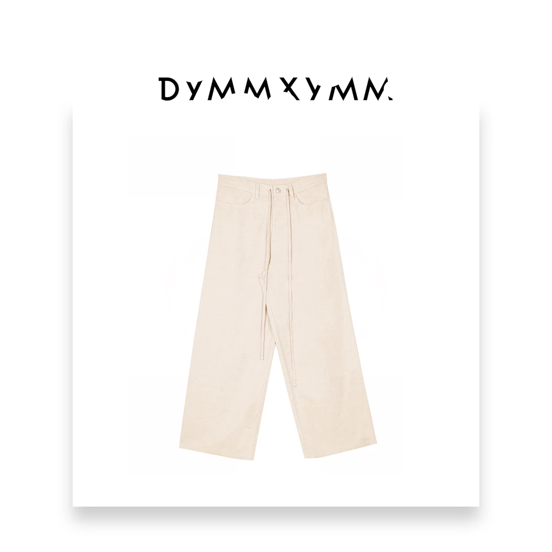 【DYMMXYMM】-春夏新款时尚气质高级感穿搭亚麻休闲直筒裤-F0129