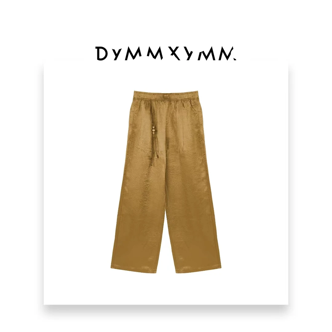 【DYMMXYMM】-时尚设计师款气质经典百搭休闲醋酸两色休闲裤-WSD413