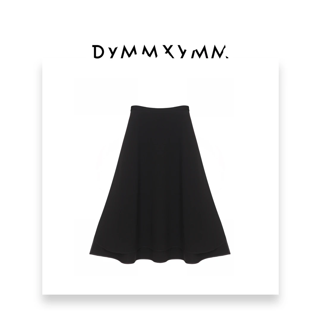 【DYMMXYMM】-极简风设计师气质小众高级感显瘦大摆醋酸半裙-P2070