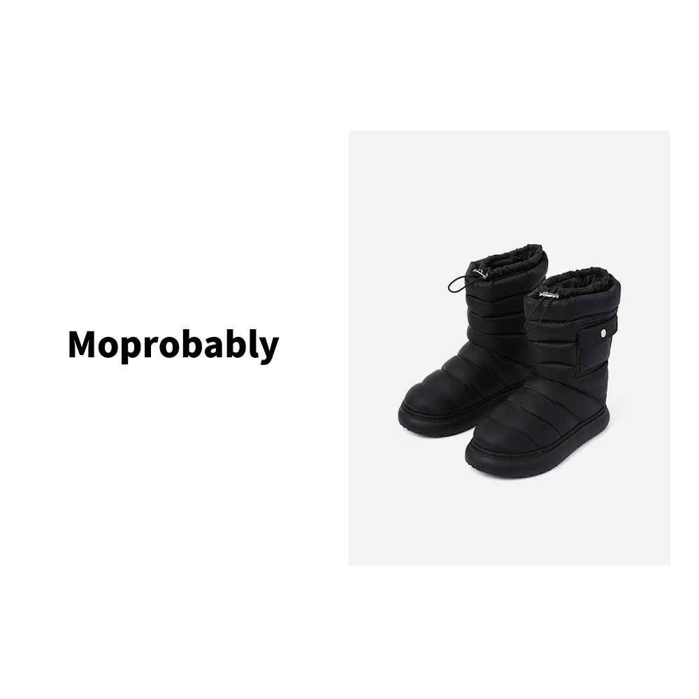 Moprobably「踏雪」冬季新款三防羽绒布御寒轻便防滑雪地靴L3307353