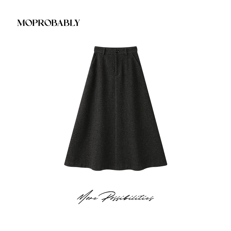 Moprobably李予诺「起舞裙」赫本风伞裙气质显瘦A字半身裙L4462319