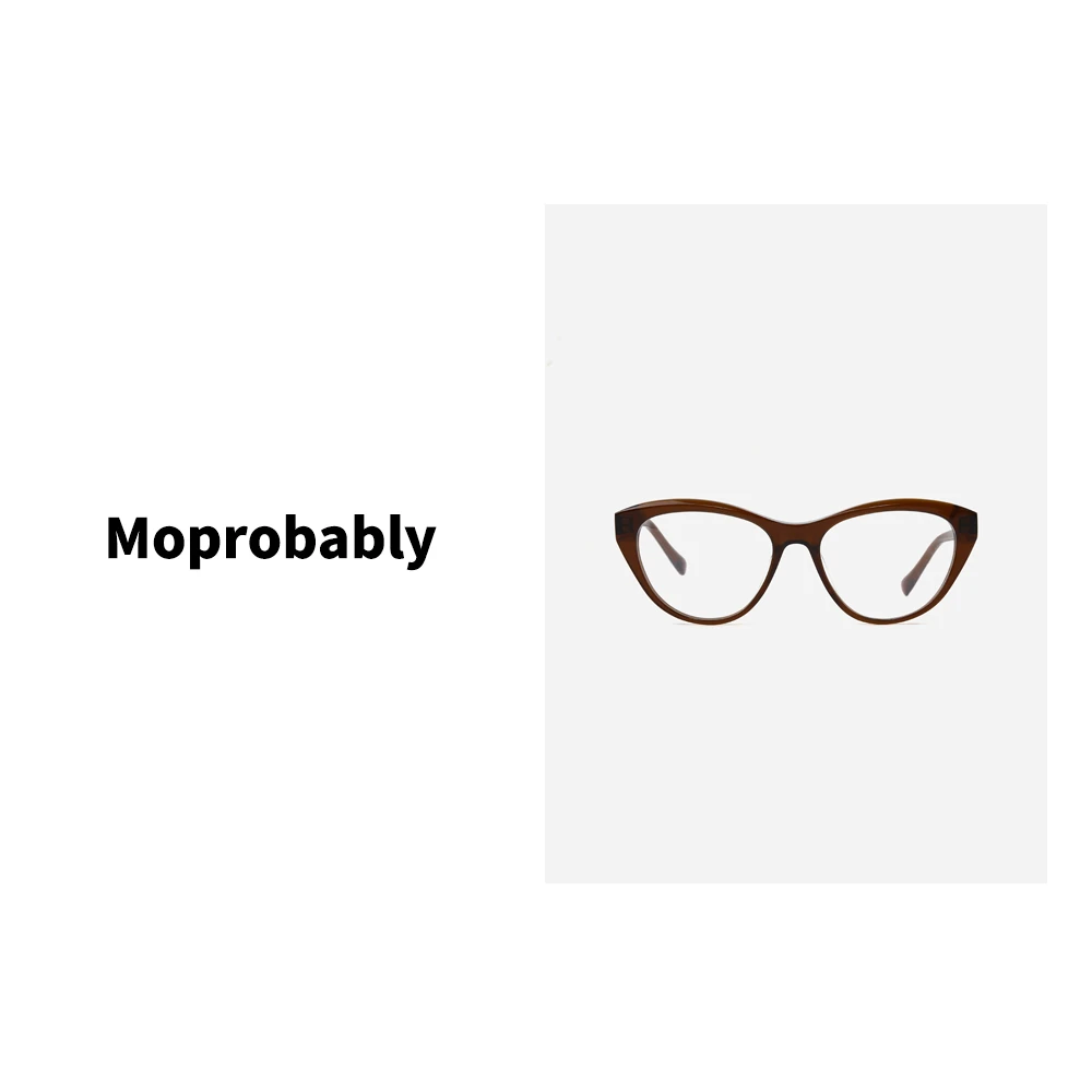 Moprobably予诺 2024网红时尚百搭潮流显脸小猫眼眼镜L4036001