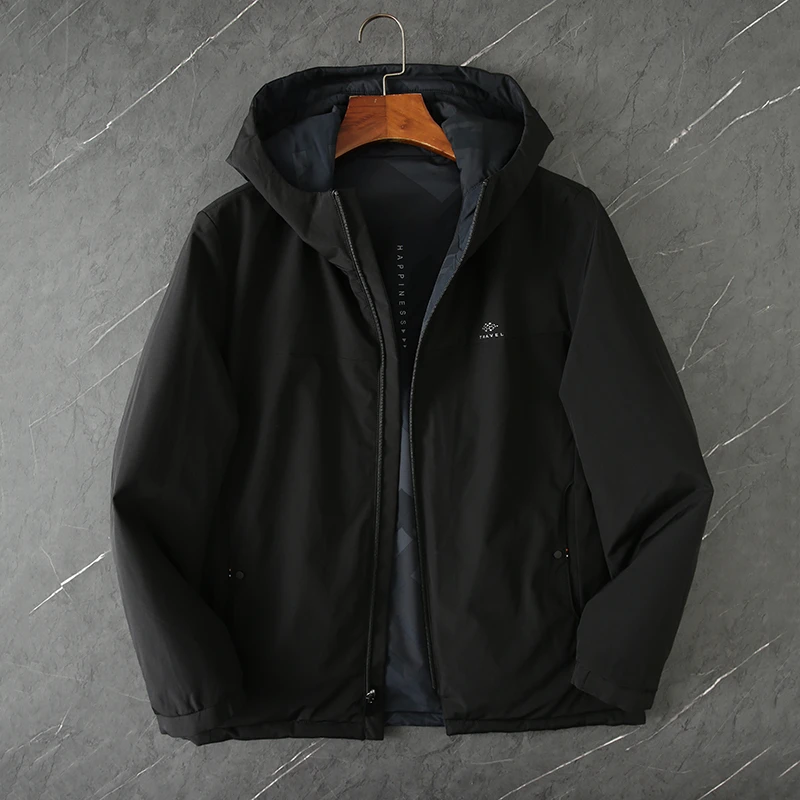 HY587剪标90白鸭绒时尚连帽双面穿休闲百搭羽绒服