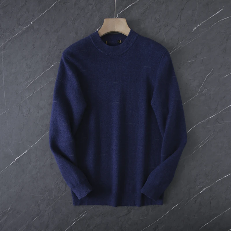 HS479剪标柔软舒适提花面料简约休闲打底针织毛衫