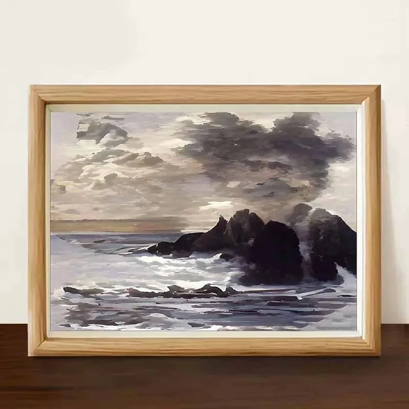 坤仑山搞笑山水油画爱坤装饰画蔡徐坤肖像挂画ikun创意礼物北欧风