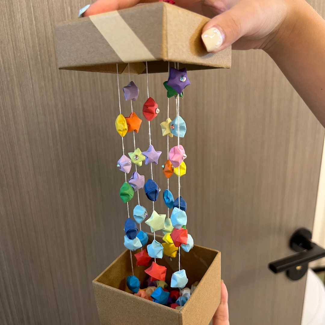 【初奥】彩色星星礼盒diy材料包渐变色幸运星星折纸条创意七夕礼品