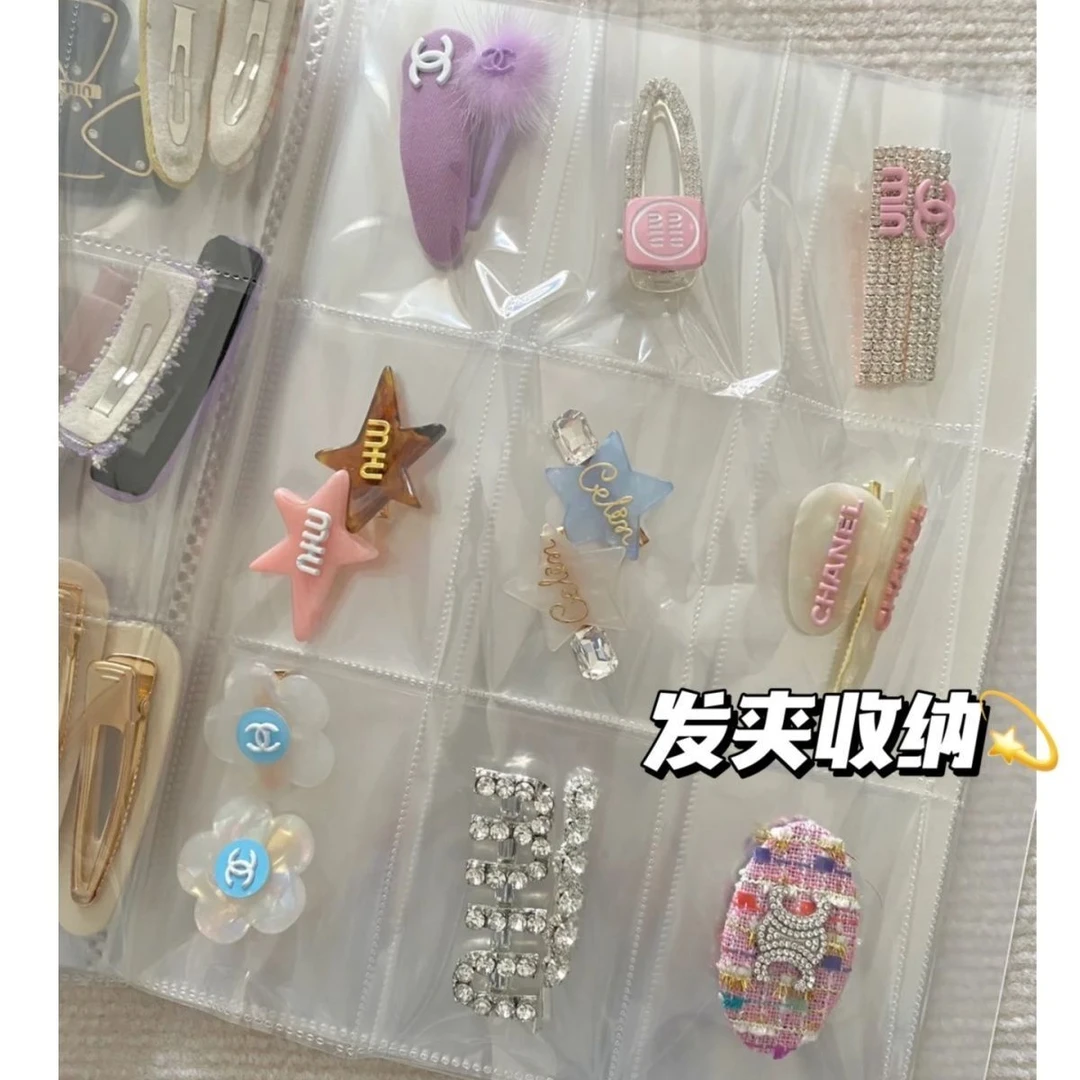 发夹书本相册可爱少女发饰公主ins少女心发夹相册收纳袋简约透明