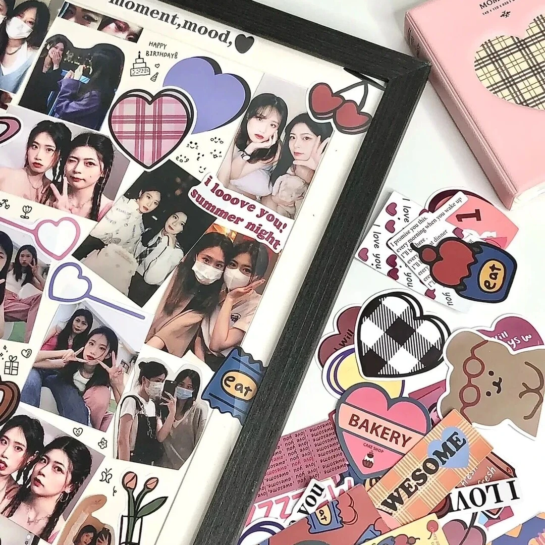 七夕情侣礼物diy相框挂墙相框拍立得照片拼图定制生日礼物送女友