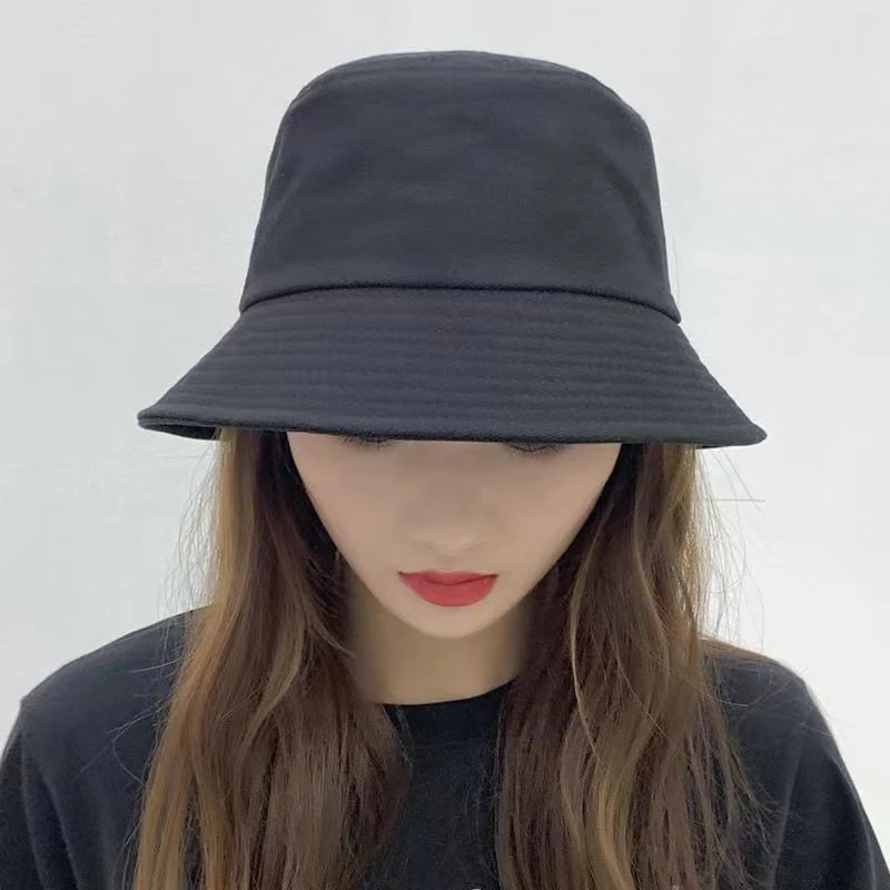 新款百搭遮阳帽渔夫帽纯色日系盆帽春秋帽子韩版网红时尚遮阳帽