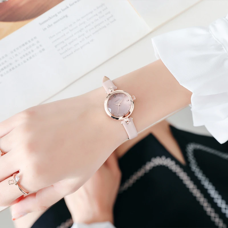聚利时正品森系女简约气质时尚学生防水百搭小巧韩版女学院风腕表