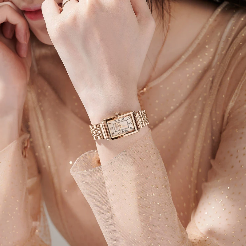 聚利时手表女2025新款小众轻奢方形女士手表简约气质方表石英表