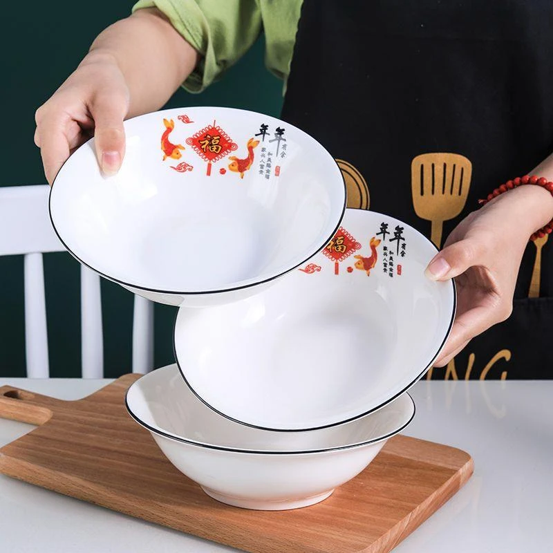 6-8个装6/7/8英寸斗碗加厚面碗家用菜碗餐馆饭店汤碗微波炉碗