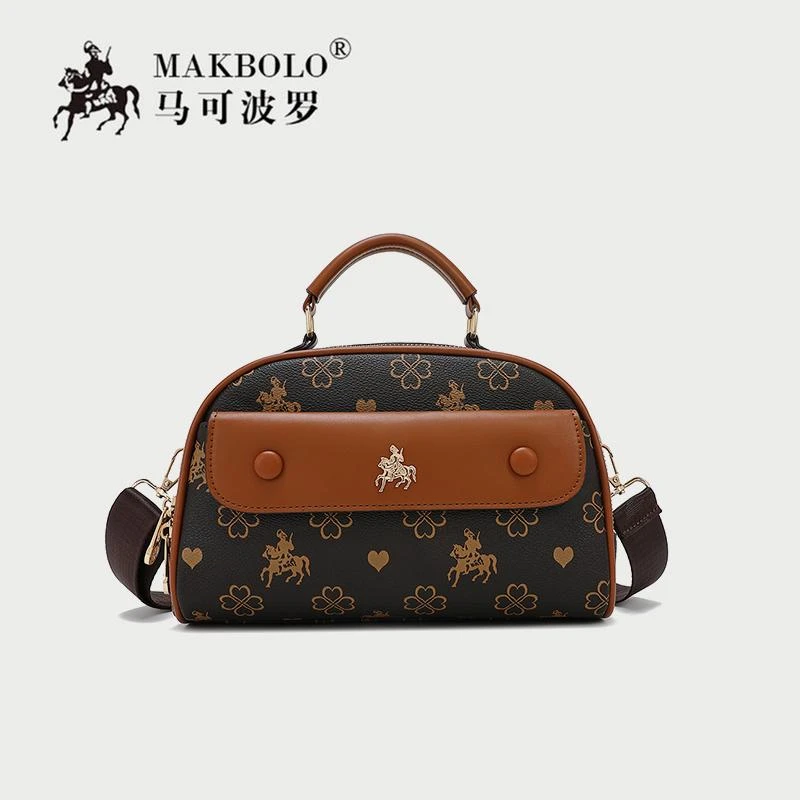 网红新款时尚潮流经典百搭简约手提包小众设计女士单肩包8001XH