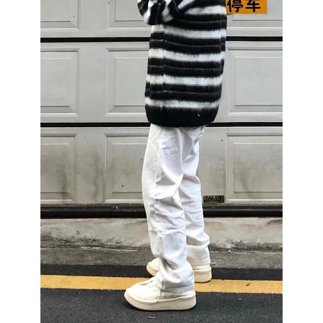 TZG【美式高街】Vibe风垂坠感休闲显瘦宽松直筒牛仔裤ins