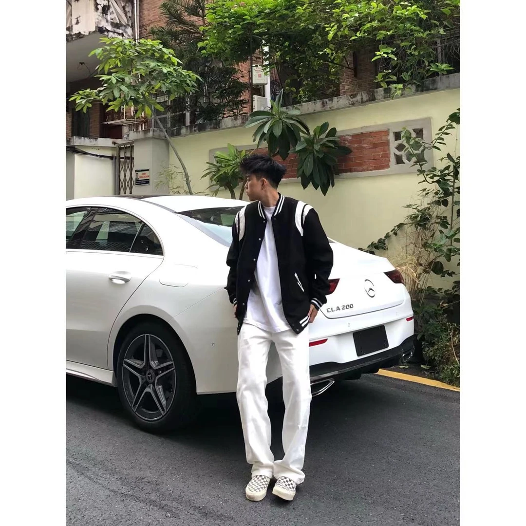 TZG 头子哥【美式复古】情侣棒球服宽松休闲夹克