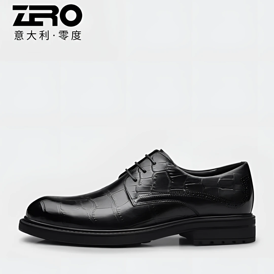 ZRO/零度英伦风漆皮牛津鞋系带厚底真皮百搭休闲时尚男士1223883