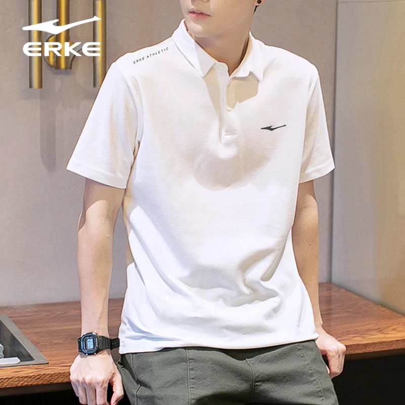 鸿星尔克polo衫男款夏季速干短袖男t恤透气冰丝运动上衣翻领男装