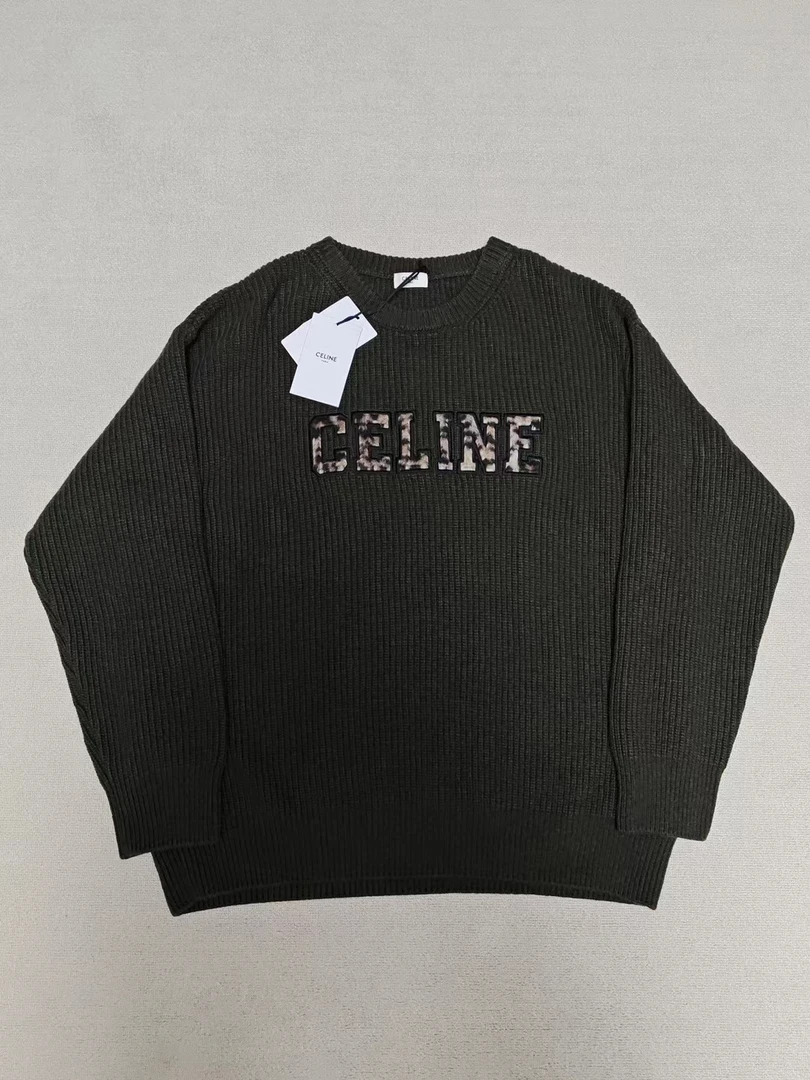 全新未使用 Celine/思琳 S码 字母logo针织长袖毛衣