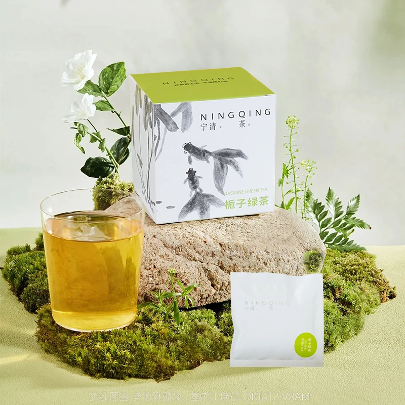 宁清茶新栀子绿茶袋泡茶冷热双泡花草茶蜜香袋装绿茶一盒7包