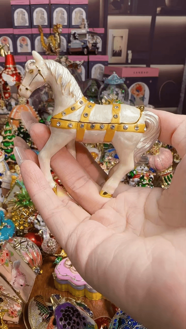 【闪购商品】七宝烧珐琅彩小白马