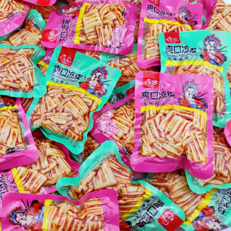 麻辣小凉皮零食独立香辣味粉皮脆爽水晶凉皮辣条烧烤味小笋1g