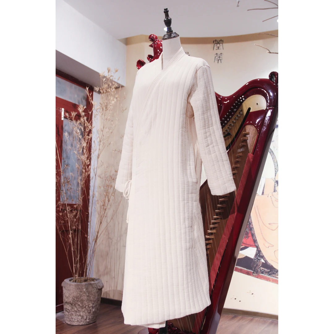 【妆颜】中式复古纯色交领系带棉衣棉服