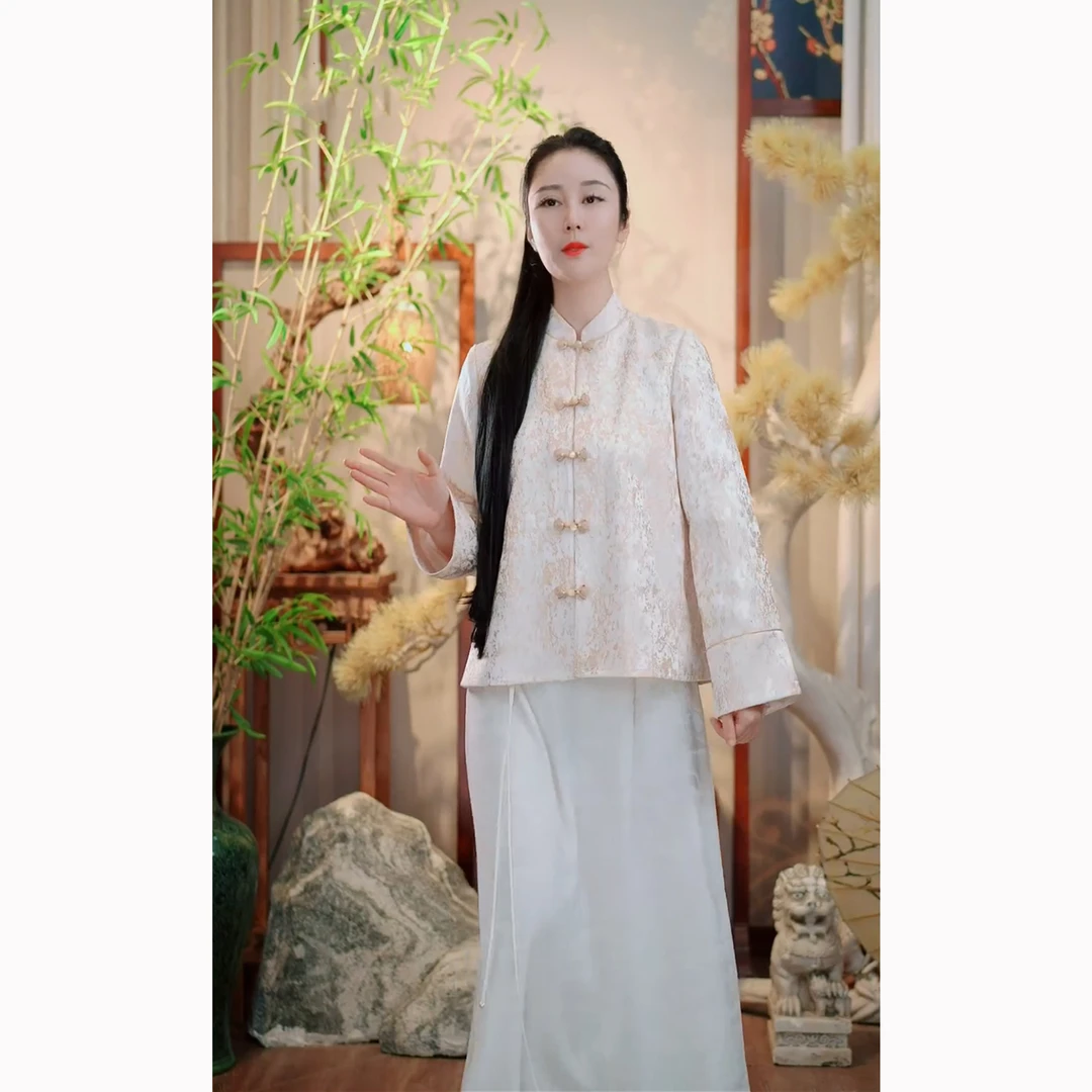 【南颜】秋季新中式国风优雅大气遮肉显瘦短款外套