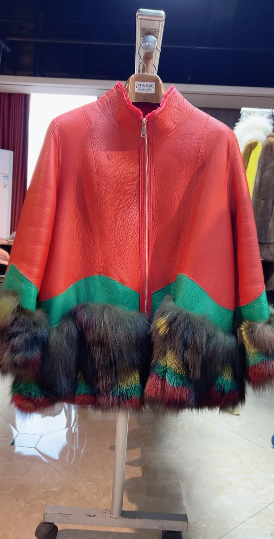 原创设计款羊皮皮毛一体