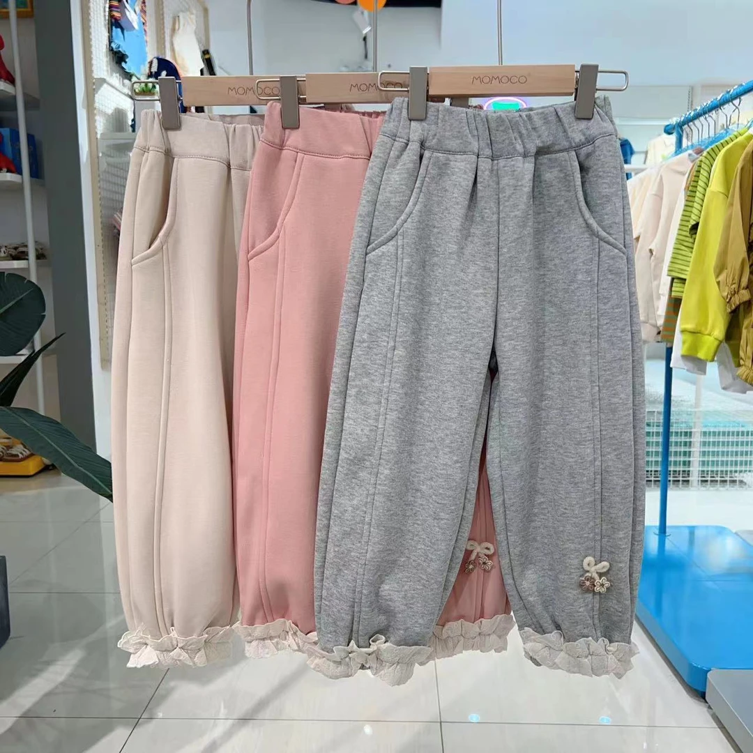 MOMOCO秋冬女童甜美花边卫裤75830358010&09&08